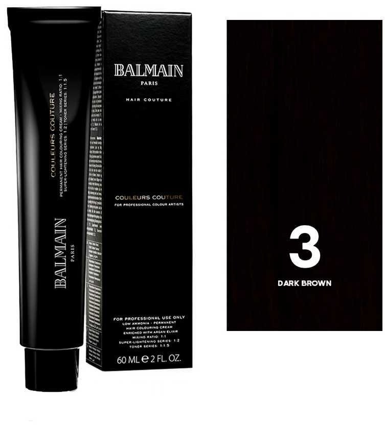 Balmain Professionnel, Couleurs Couture, Permanent Hair Dye, 3 Dark Brown, 60 ml For Women