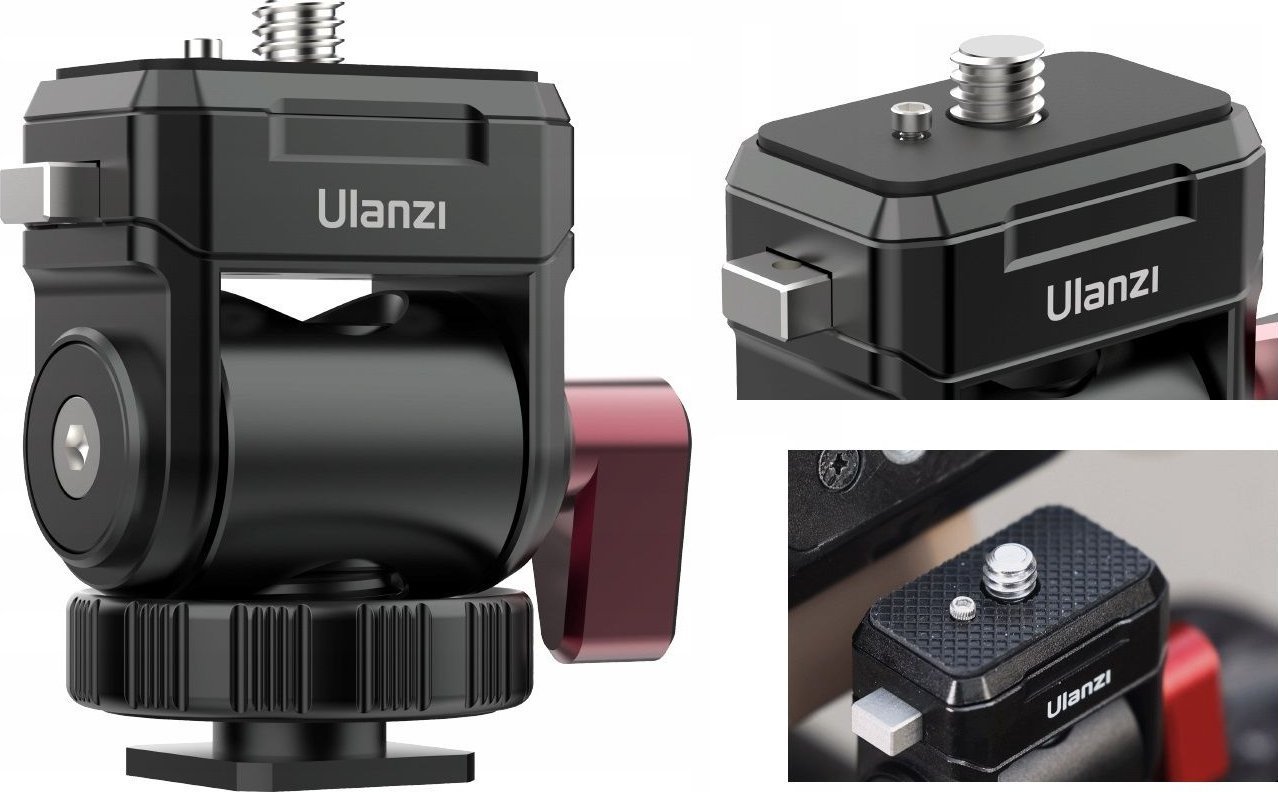 Głowica Ulanzi Profesjonalna Głowica 3D 360 na Monitor Gwint 1/4" / Ulanzi Quick / CO01