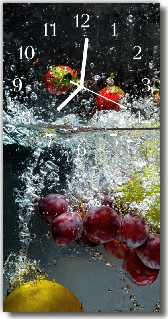 Tulup Zegar Szklany Pionowy Kuchnia Owoc winogrona kolorowy 30x60 cm - 11842728