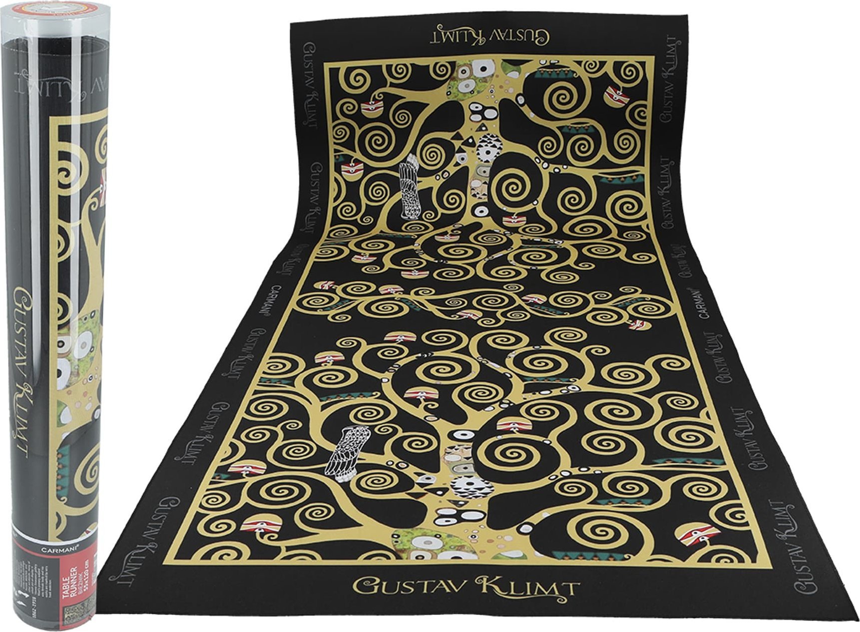 Carmani Bieżnik na stół (szeroki) - G. Klimt, Drzewo życia (CARMANI)