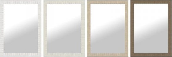 DKD Home Decor Lustro ścienne DKD Home Decor Szkło Czarny Brązowy Ciemny szary Kość słoniowa PS Tradycyjny 4 Sztuk (70 x 2 x 97 cm)