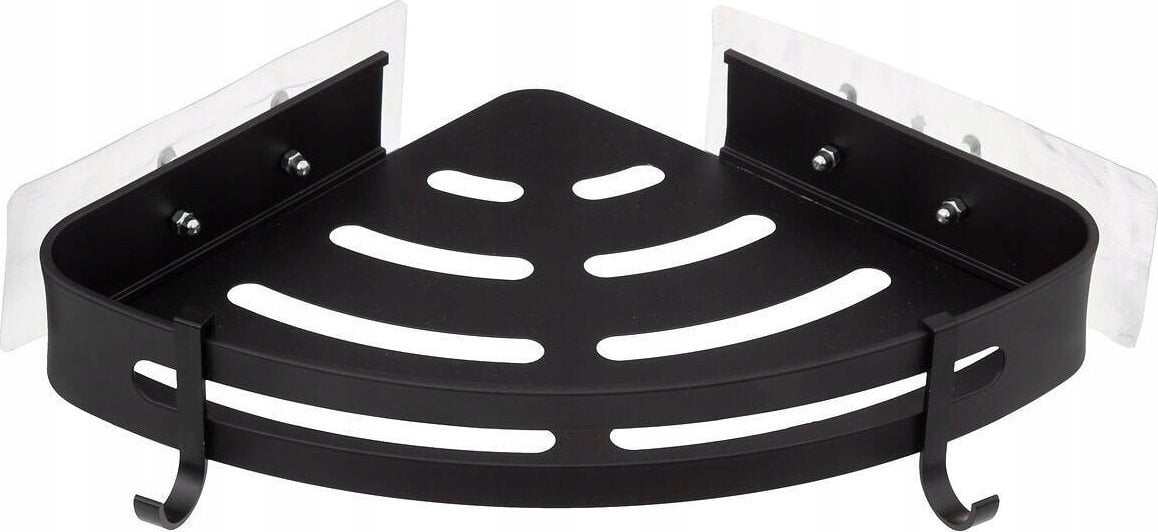 5five Półka łazienkowa narożna pod prysznic, aluminiowa, czarna, 29,2 x 23,5 x 4 cm