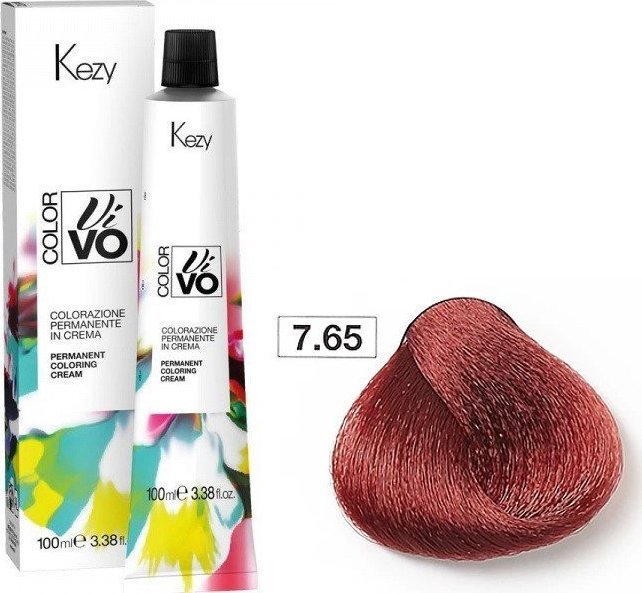 Kezy Farba do włosów Kezy Color Vivo 100 ml 7.65 mahoniowy czerwony blond