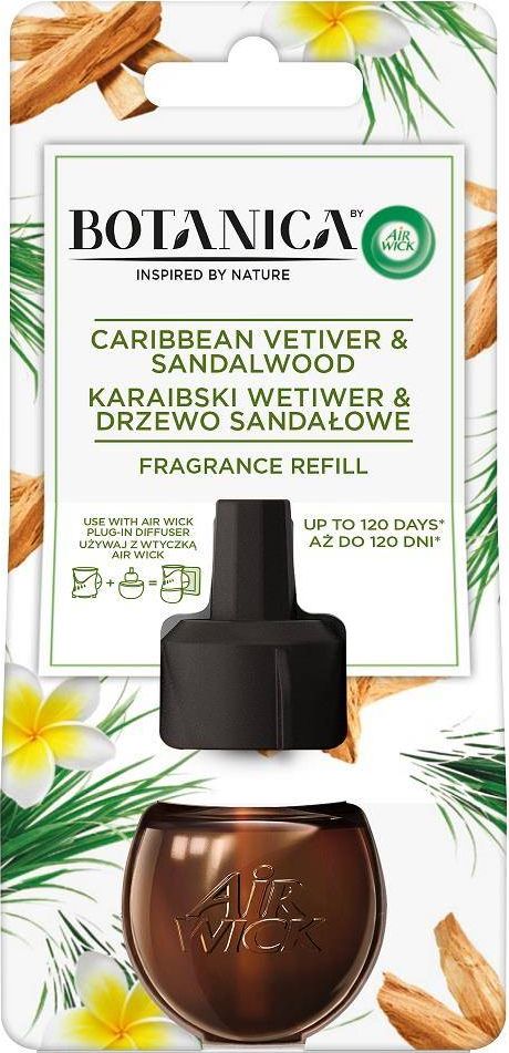 Air Wick BOTANIC WKŁAD KARAIBSKI WETIWER DRZEWO SANDAŁOWE 19 ML 3112808/92127