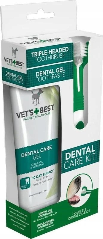 VETS BEST DENTAL ŻEL+SZCZOTECZKA