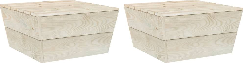 vidaXL Stoliki ogrodowe, 2 szt., 60x60x30 cm, impregnowany świerk
