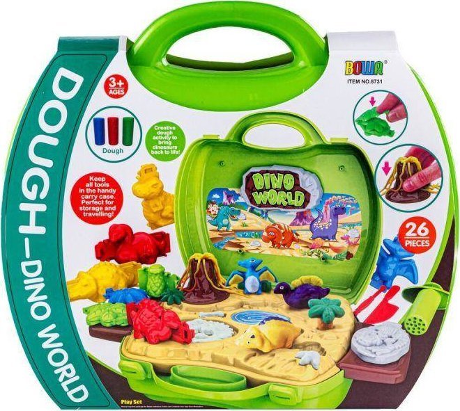 Walizka Z Masą Plastyczną, Ciastolina W Kuferku, Dinozaury