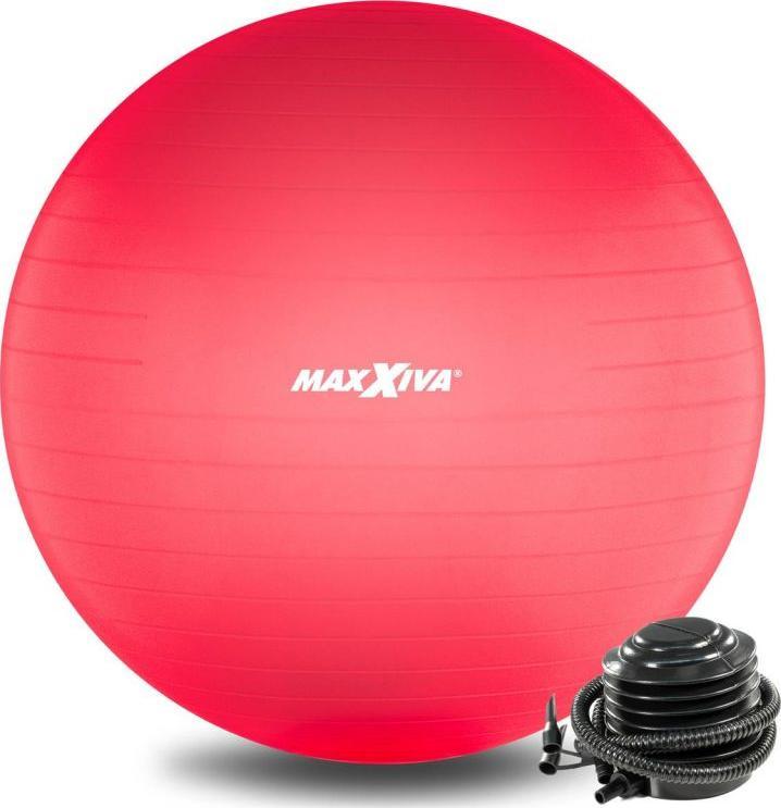 Maxxiva MAXXIVA Piłka gimnastyczna 85 cm z pompką, czerwona