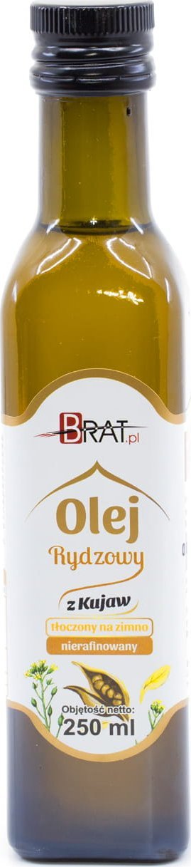 BRAT.PL Olej rydzowy z lnianki 250ml TŁOCZONY NA ZIMNO Brat