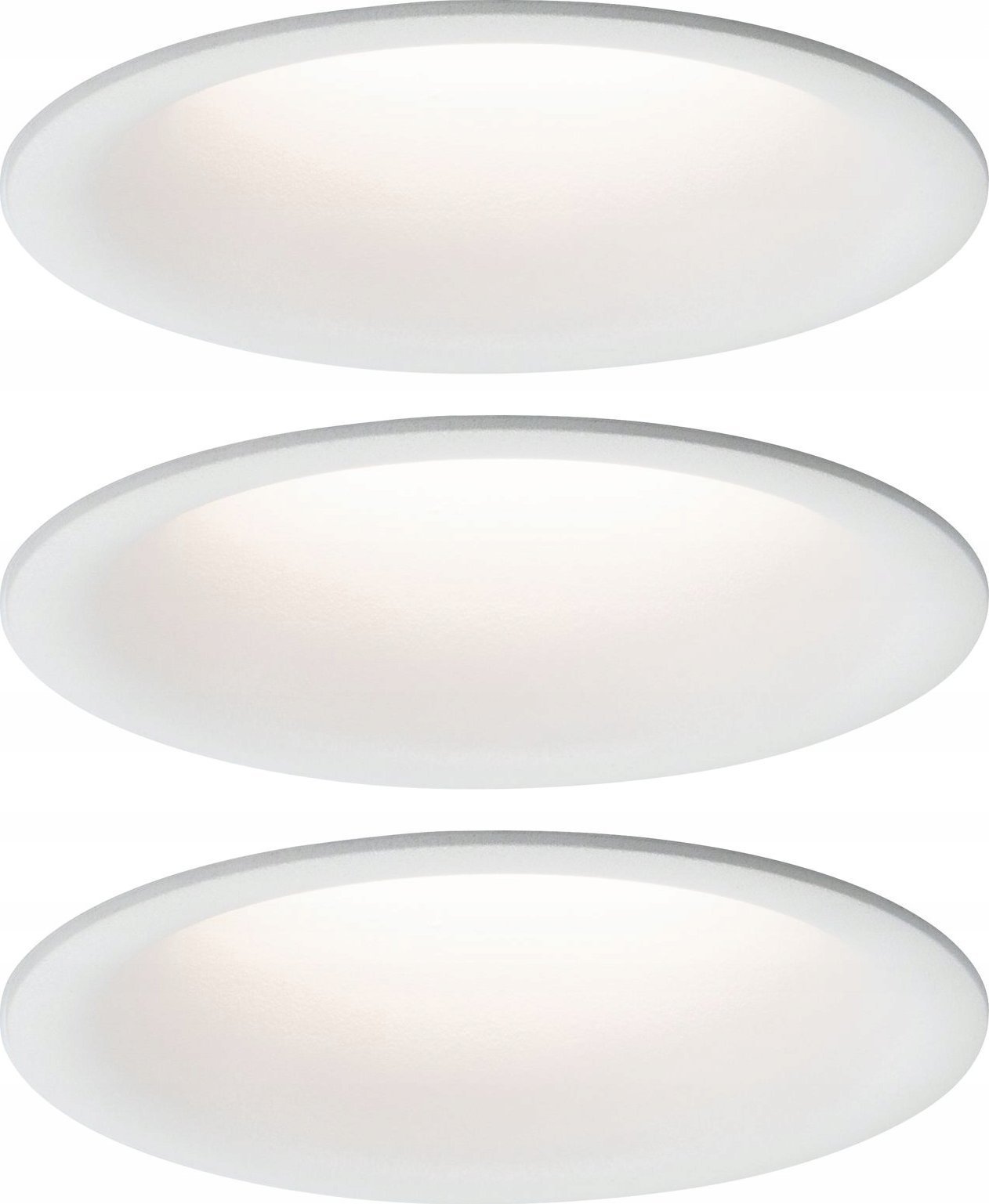 Paulmann Zestaw oprawa wbudowana Cymbal Coin stałe Ściemnialne LED 3x6,8W/530lm 230V 2700K Biały Mat