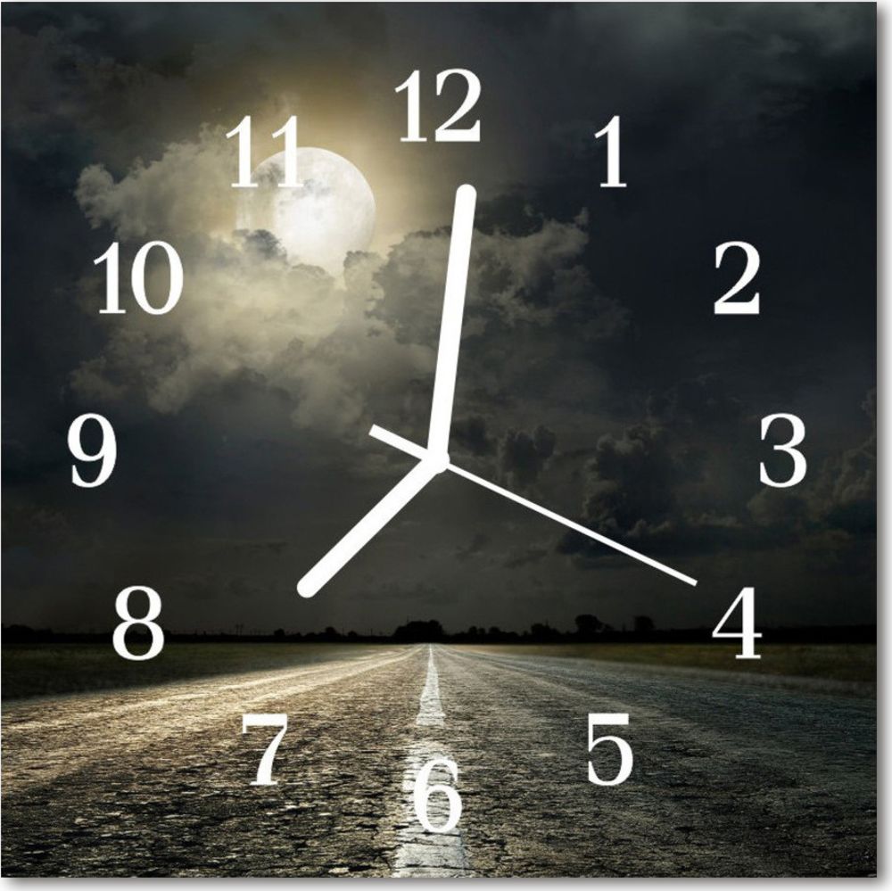 Tulup Zegar szklany kwadratowy Droga księżyca