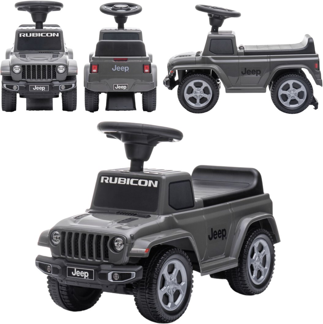 Jeździk odpychacz pchacz z dźwiękiem Jeep auto dla dziecka szary