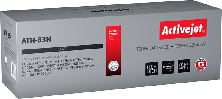 Toner Activejet Activejet Toner Activejet ATH-83N (zamiennik HP 83A CF283A, Canon CRG-737; Supreme; 1500 stron; czarny)