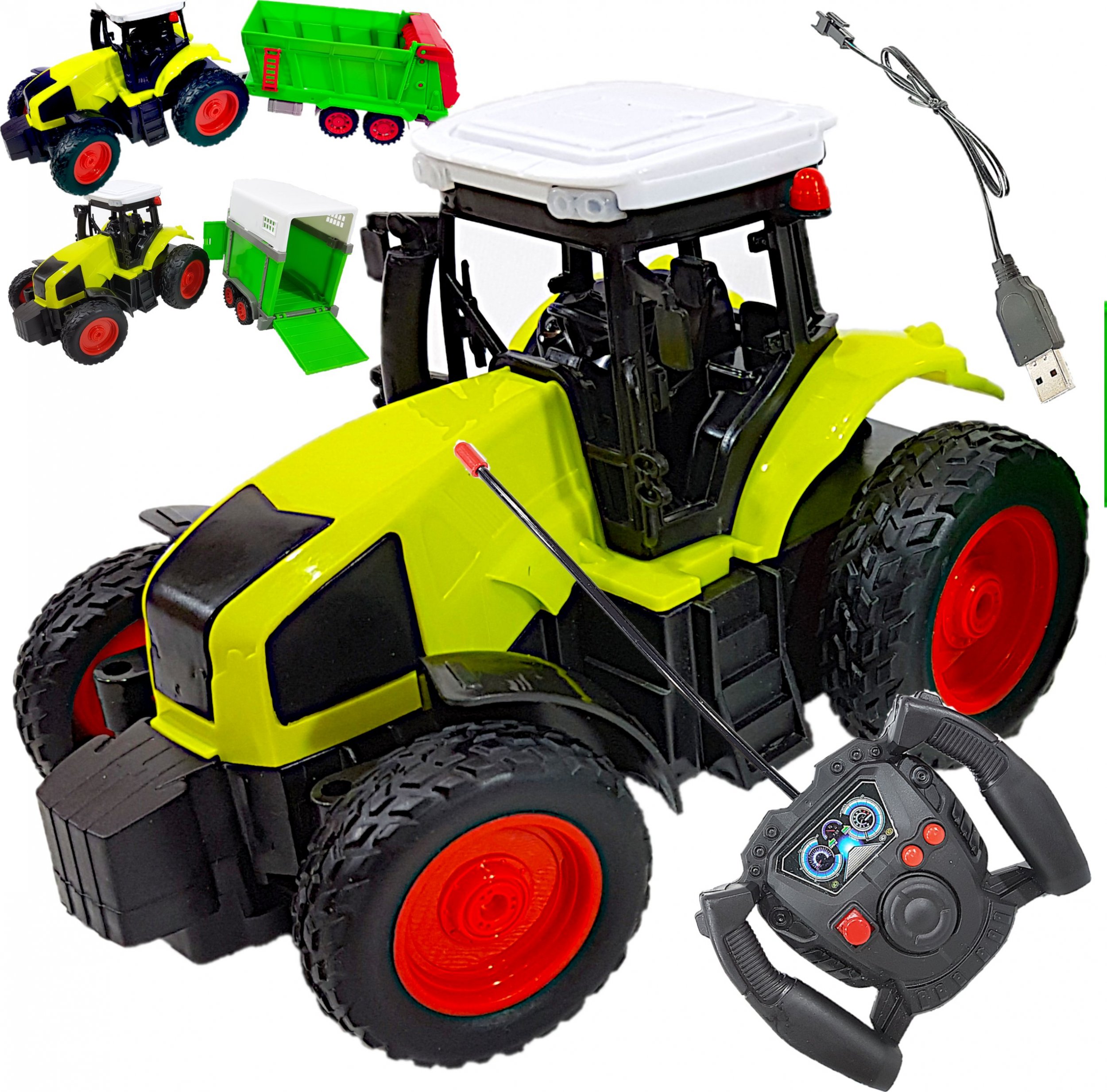 tomdorix Traktor Ciągnik Zdalnie Sterowany Na Pilota R/C, akumulator.