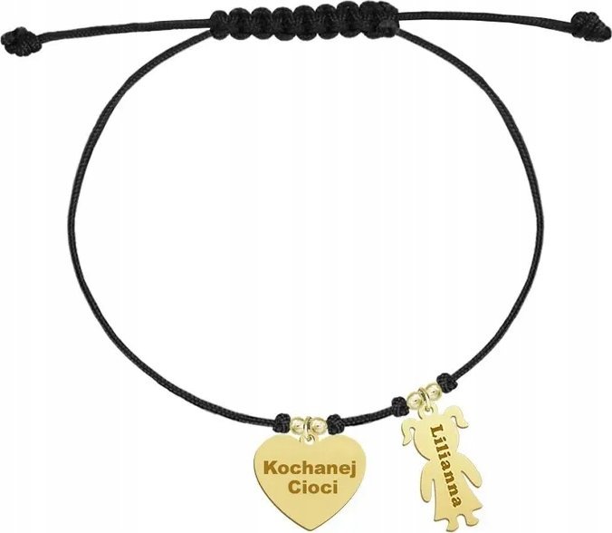 Radziszewska Jewellery Prezent dla chrzestnej Pozłacana Bransoletka DEDYK