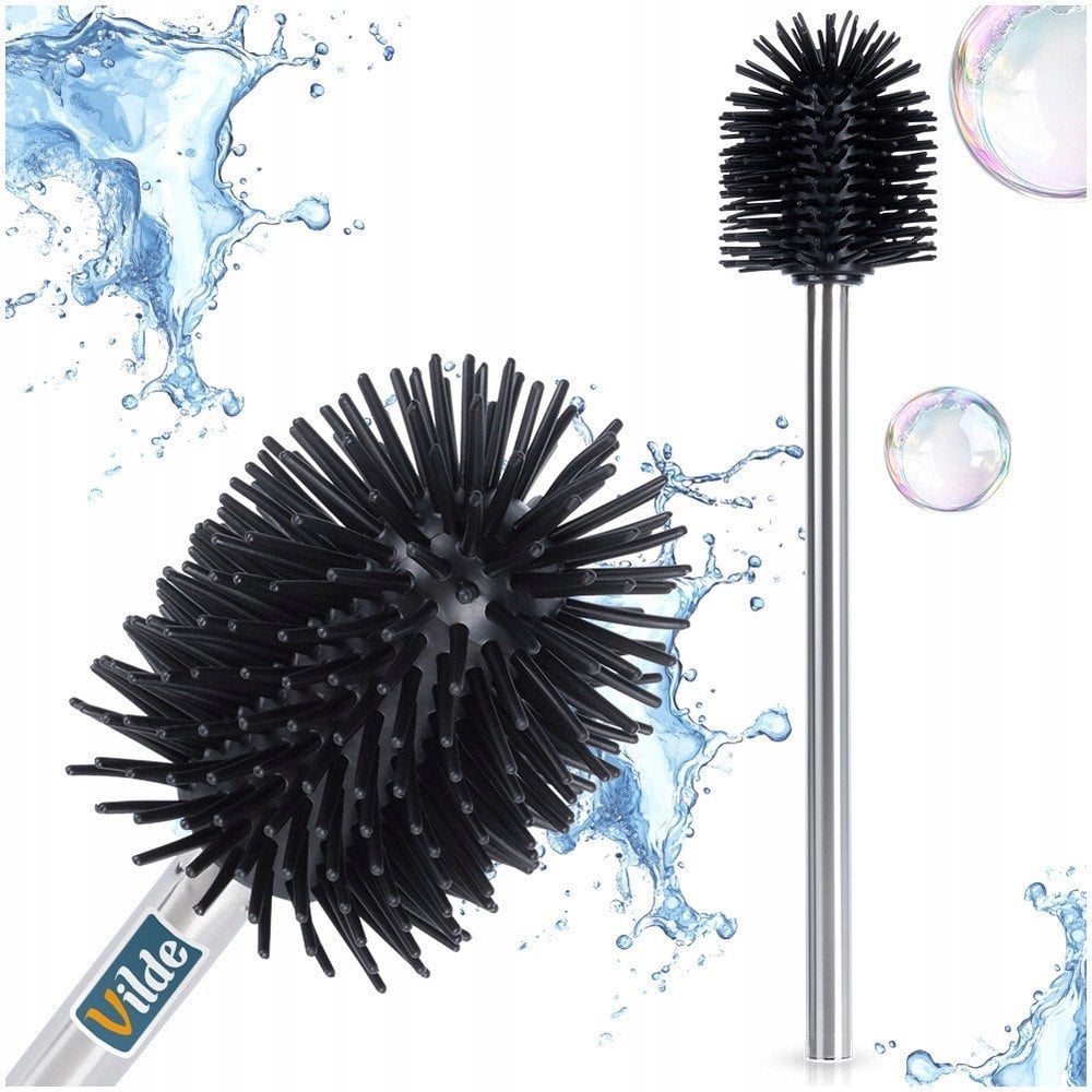 Szczotka do toalety silikonowa czarna zapasowa 35 cm