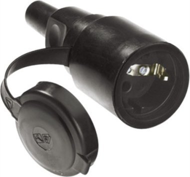 Bachmann Solidna gumowa wtyczka żeńska BACHMANN, czarna, z osłoną IP 44