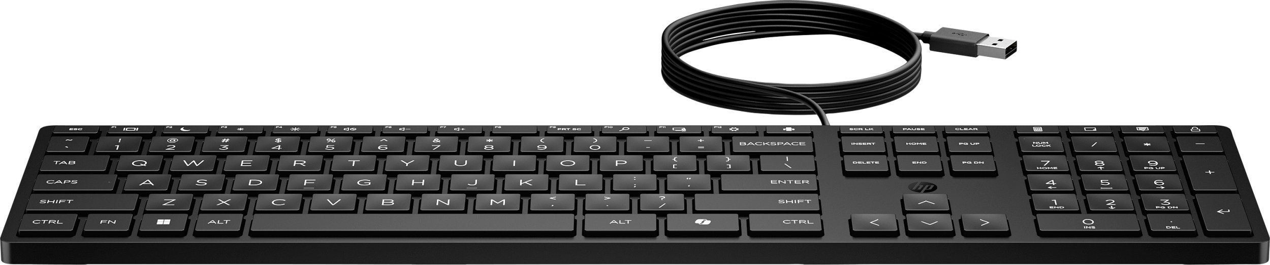 HP 320K USB Wired Keyboard - Black - EST