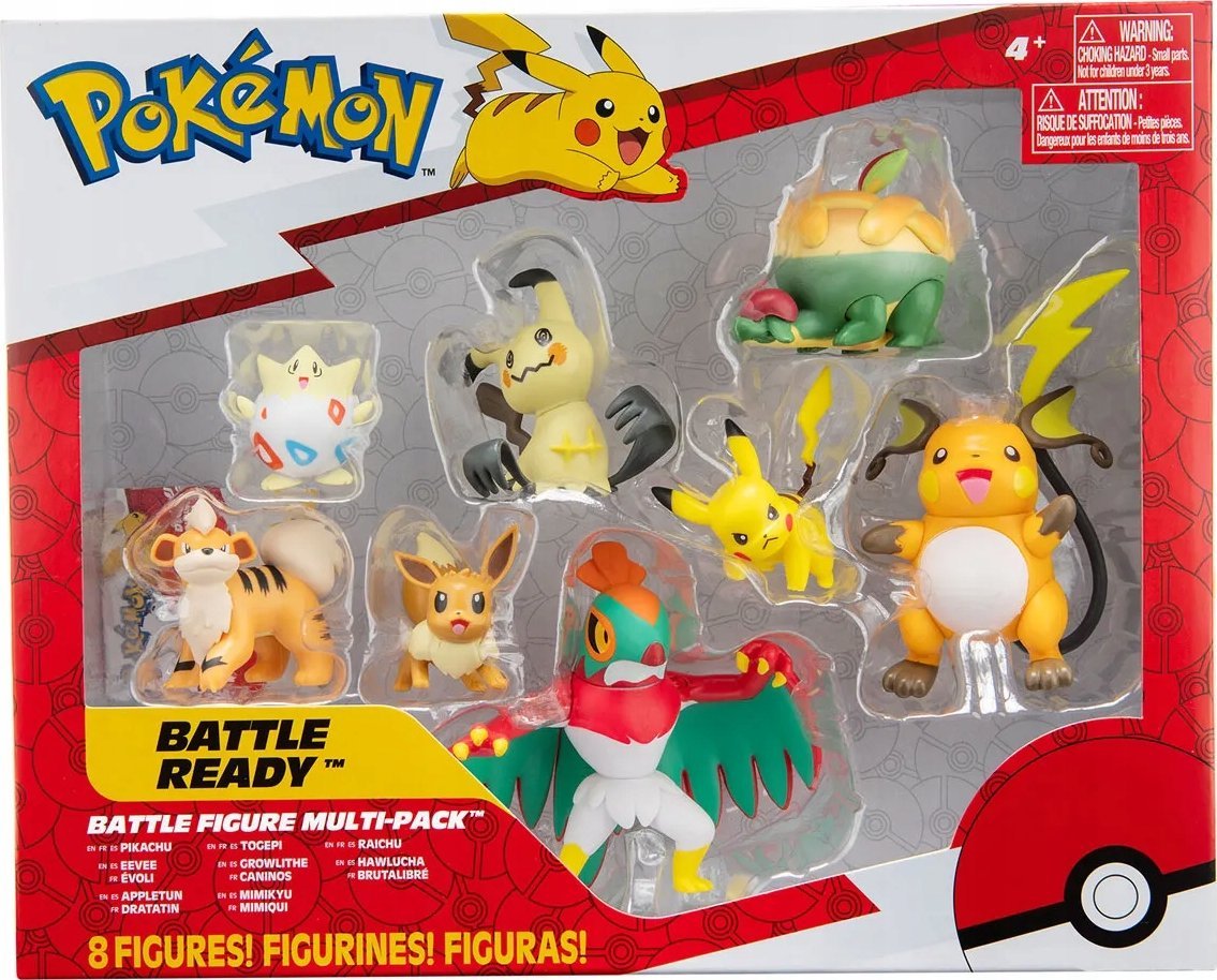 Figurka Jazwares Jazwares Pokemon Figurki Bitewne Seria 9, zestaw 8 szt.