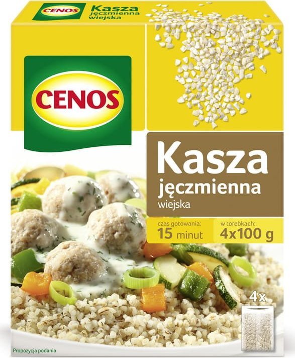 CENOS Kasza Jęczmienna Wiejska Porcjowana - 4 X 100 G