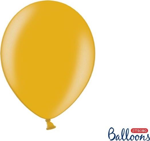 Party Deco Balony Strong, metallic złoty, 30 cm, 10 szt. uniwersalny