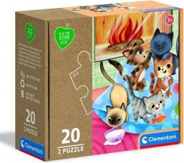 Clementoni Puzzle 2x20 elementów Play For Future - Pupile