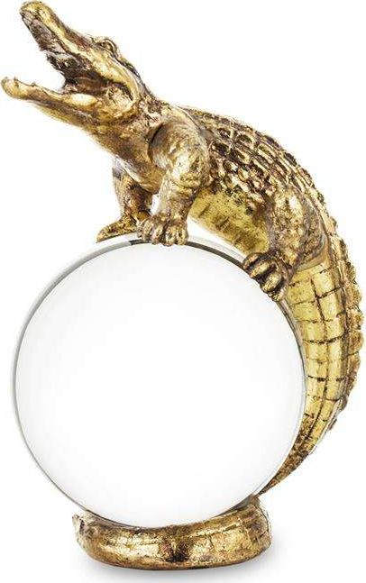 Art-Pol Figurka Krokodyl Na Kryształowej Kuli H;16,5cm