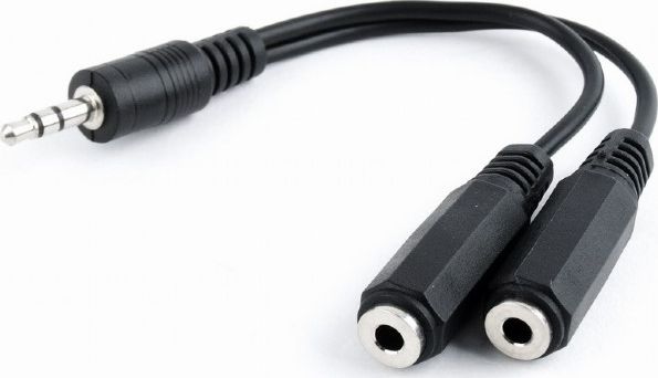Kabel Gembird Jack 3.5mm - Jack 3.5mm x2 0.1m czarny (CCA-415-0.1M)