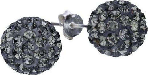 Lovrin Srebrne kolczyki 925 kuleczki z kryształkami 2,40g
