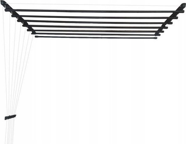 Suszarka na pranie Familia SUSZARKA SUFITOWA Łazienka Balkon 7pr/200cm CZARNA