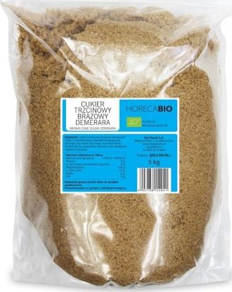 Horeca CUKIER TRZCINOWY BRĄZOWY DEMERARA BIO 5 kg - HORECA