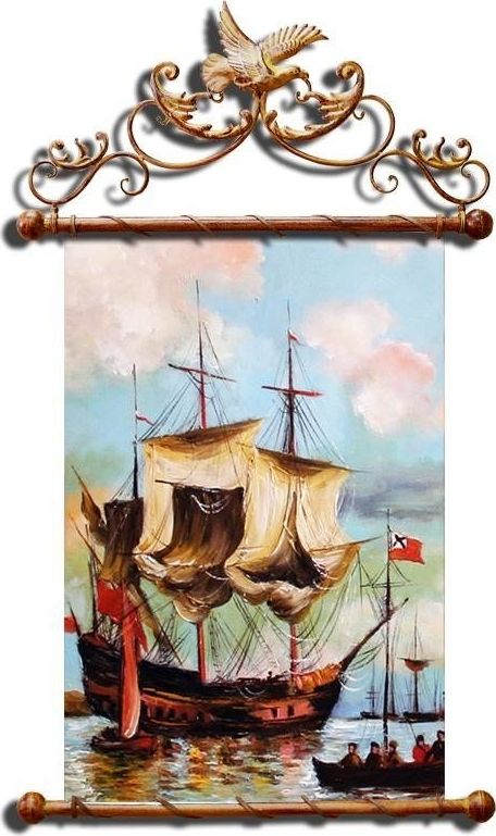 GO-BI Obraz Marynistyka ręcznie malowany 67x100cm uniwersalny