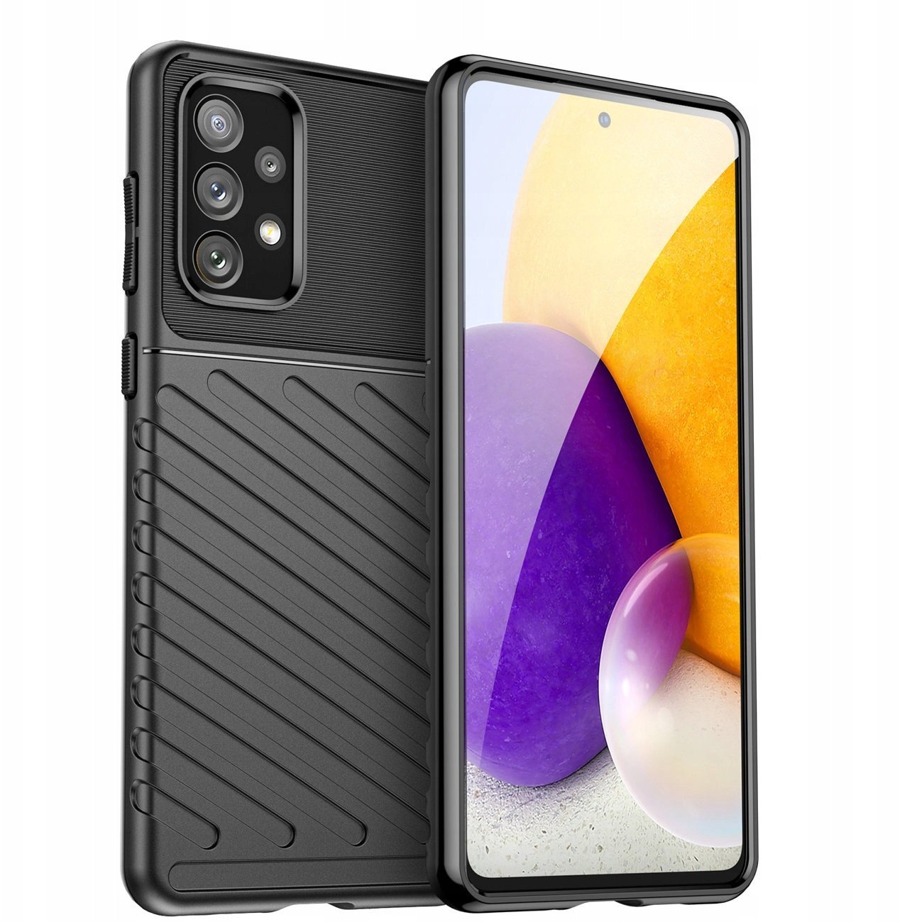 Thunder Case elastyczne pancerne etui pokrowiec Samsung Galaxy A73 czarny