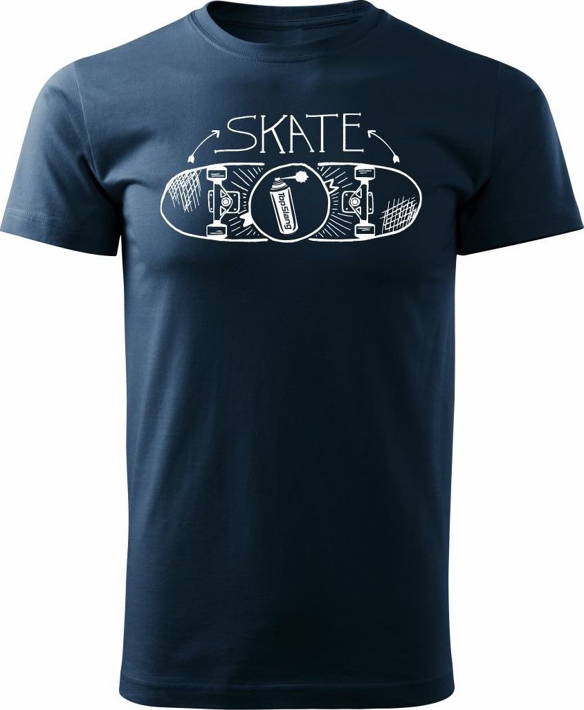 Topslang Koszulka z deskorolką Skate męska granatowa REGULAR L