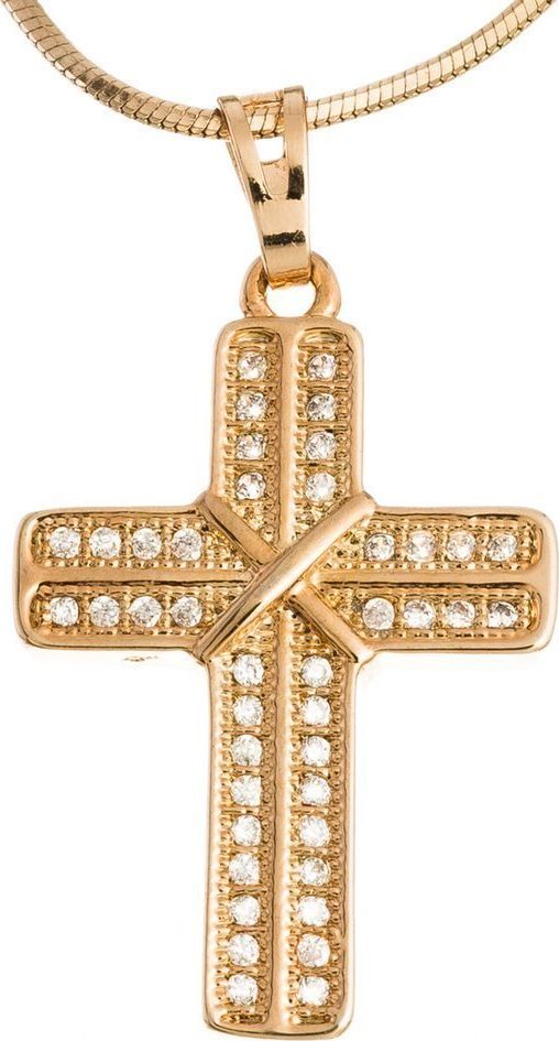 Piękna zawieszka - krzyżyk, zdobiony sztrasami Nie dotyczy