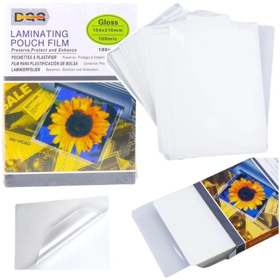 LeanToys Folia do laminowania B6 100mic 100szt błyszcząca