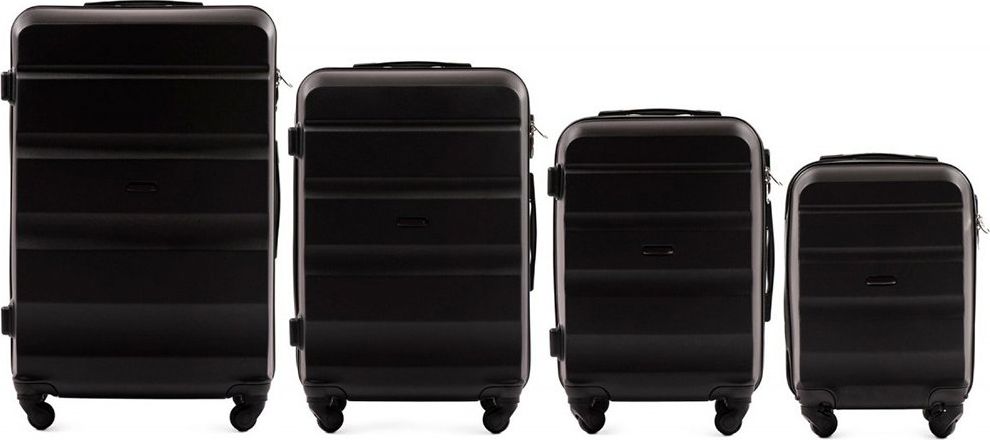 Kemer Zestaw 4 walizek KEMER AT01 Czarne uniwersalny