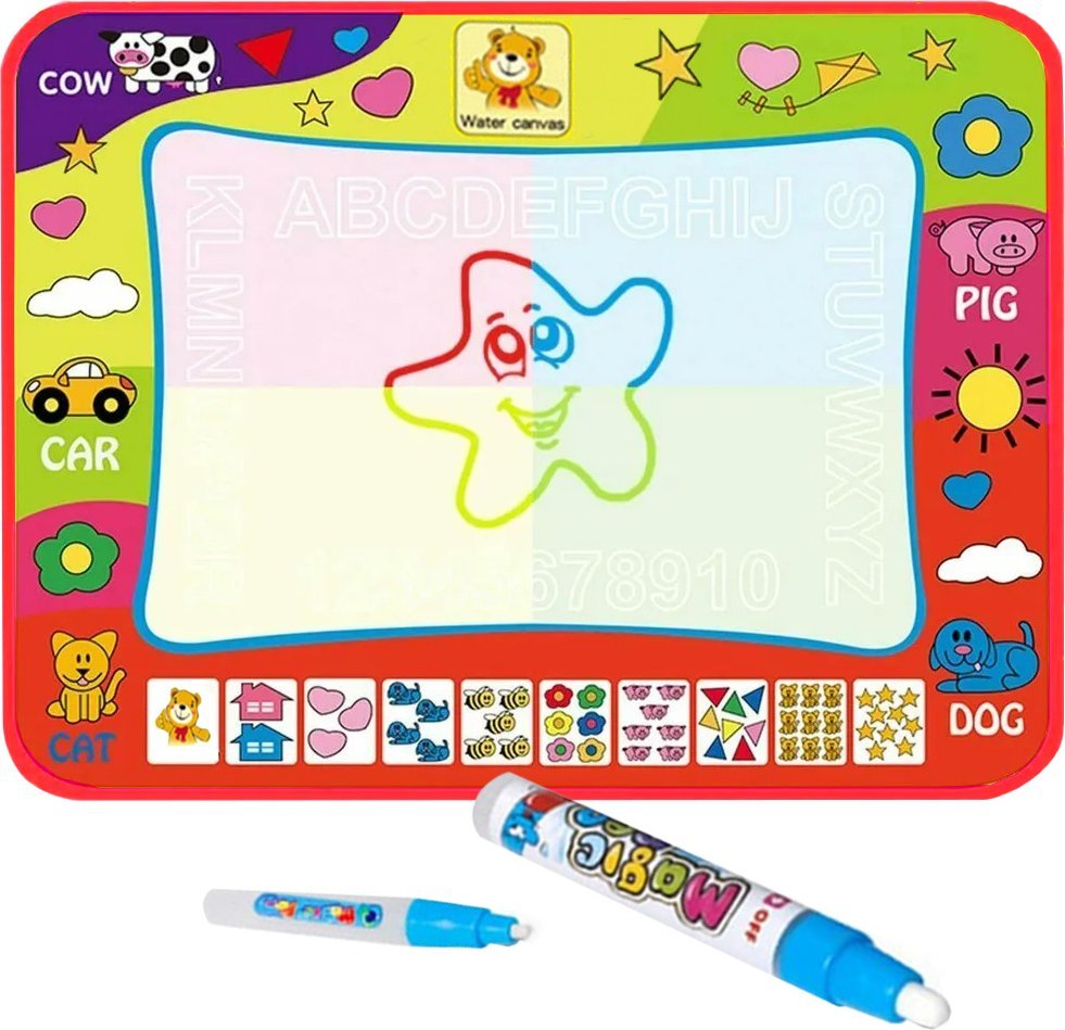 Verk Mata wodna do malowania wodą duża litery cyfry edukcyjna