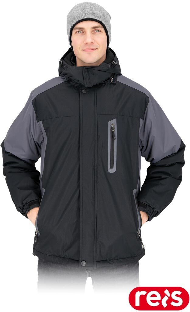 Reis Kurtka ochronna ocieplana męska kaptur stójka zamek rzepy napy rękaw ściągacz wiele kieszeni tafta 210T MILTON XL