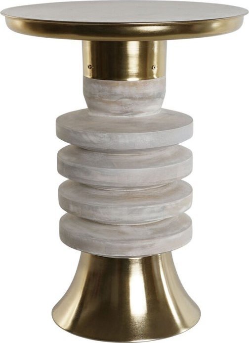 Home ESPRIT Stolik Home ESPRIT Biały Złoty Drewno Metal 41 x 41 x 53 cm