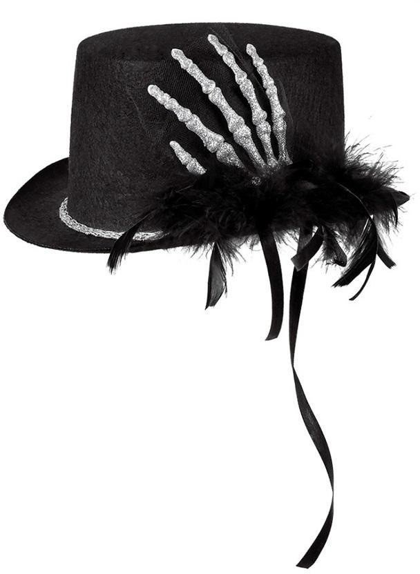 Høj hat med skelethånd