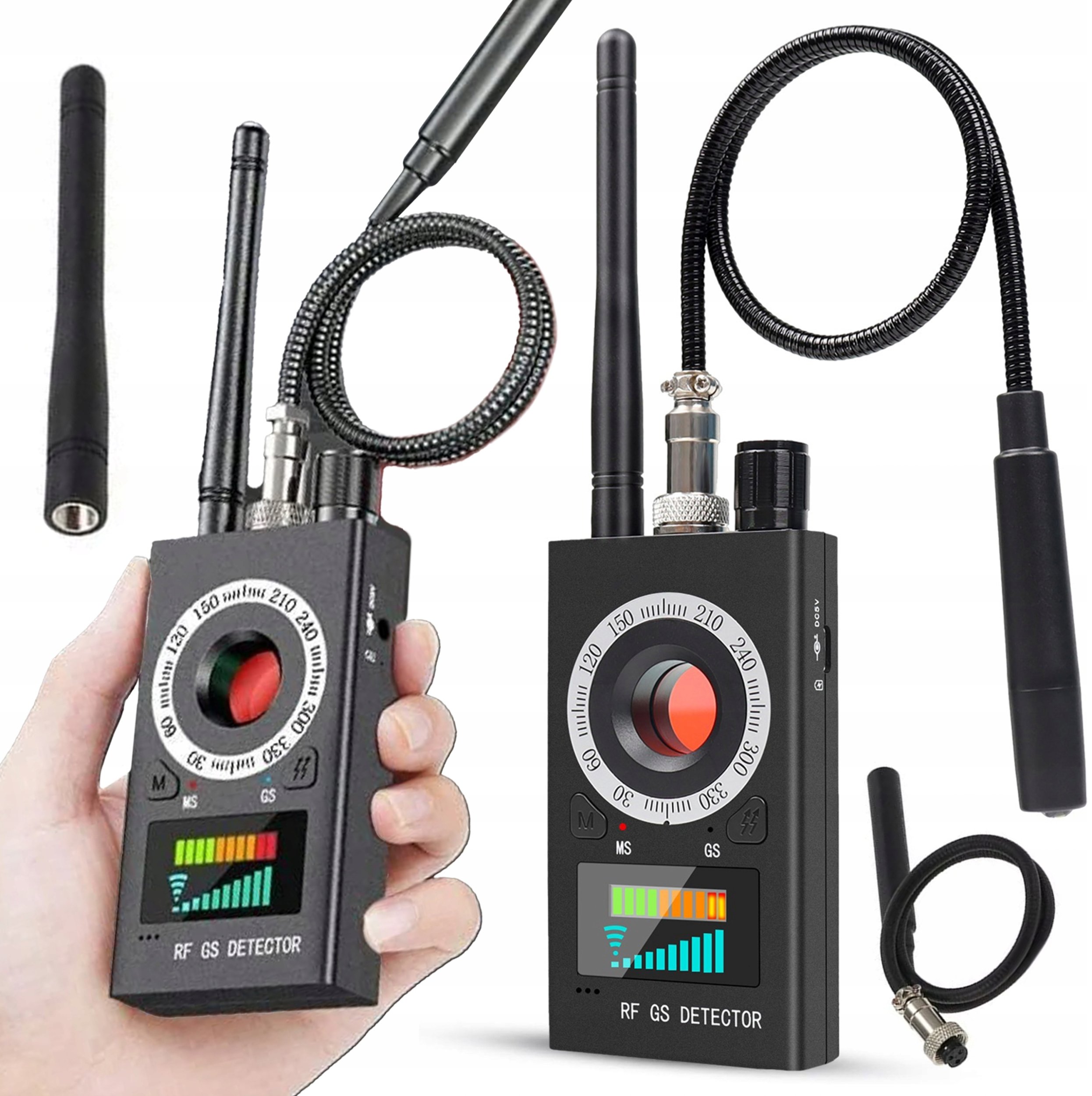 WYKRYWACZ PODSŁUCHÓW KAMER GSM GPS UKRYTYCH LOKALIZATORÓW DETEKTOR WIFI K18