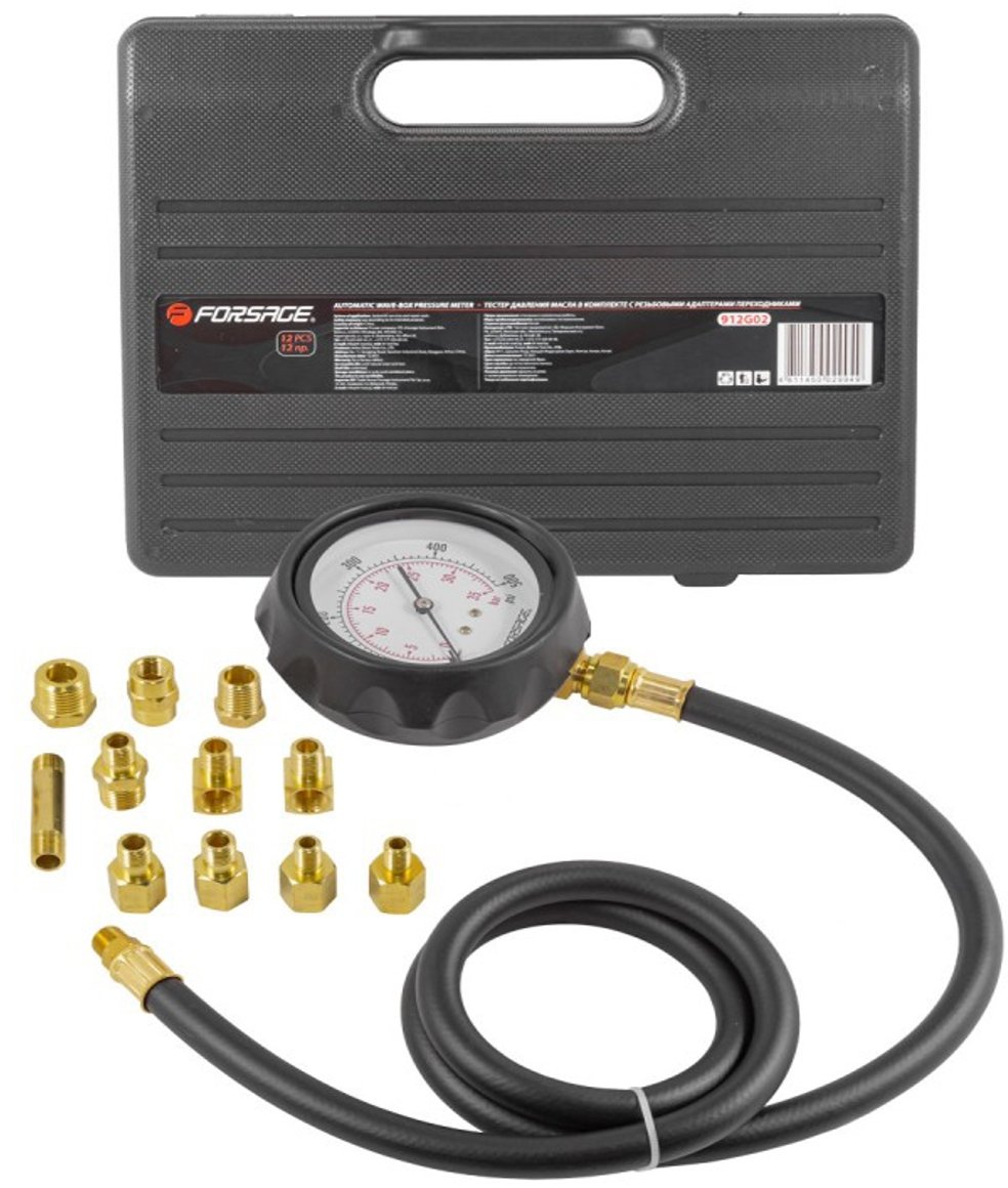 Miernik pomiaru ciśnienia oleju z adapterami 12 el walizka