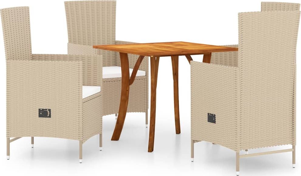 vidaXL 5-częściowy zestaw mebli ogrodowych, beżowy