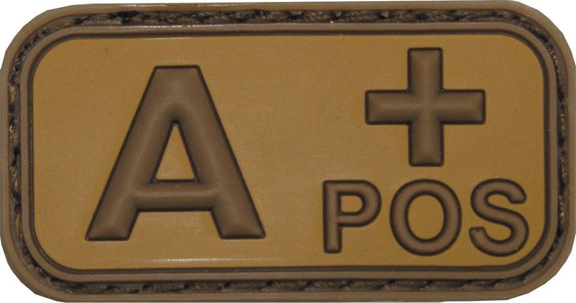 MFH Naszywka Marker naszywka grupy krwi ''A POS", 3D
