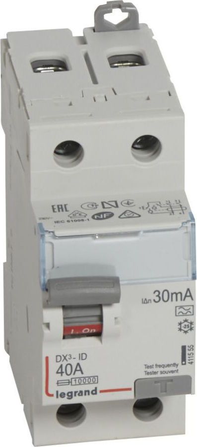 Legrand Wyłącznik różnicowo-prądowy 2P 40A 0,03A typ A P302 DX3 (411555)