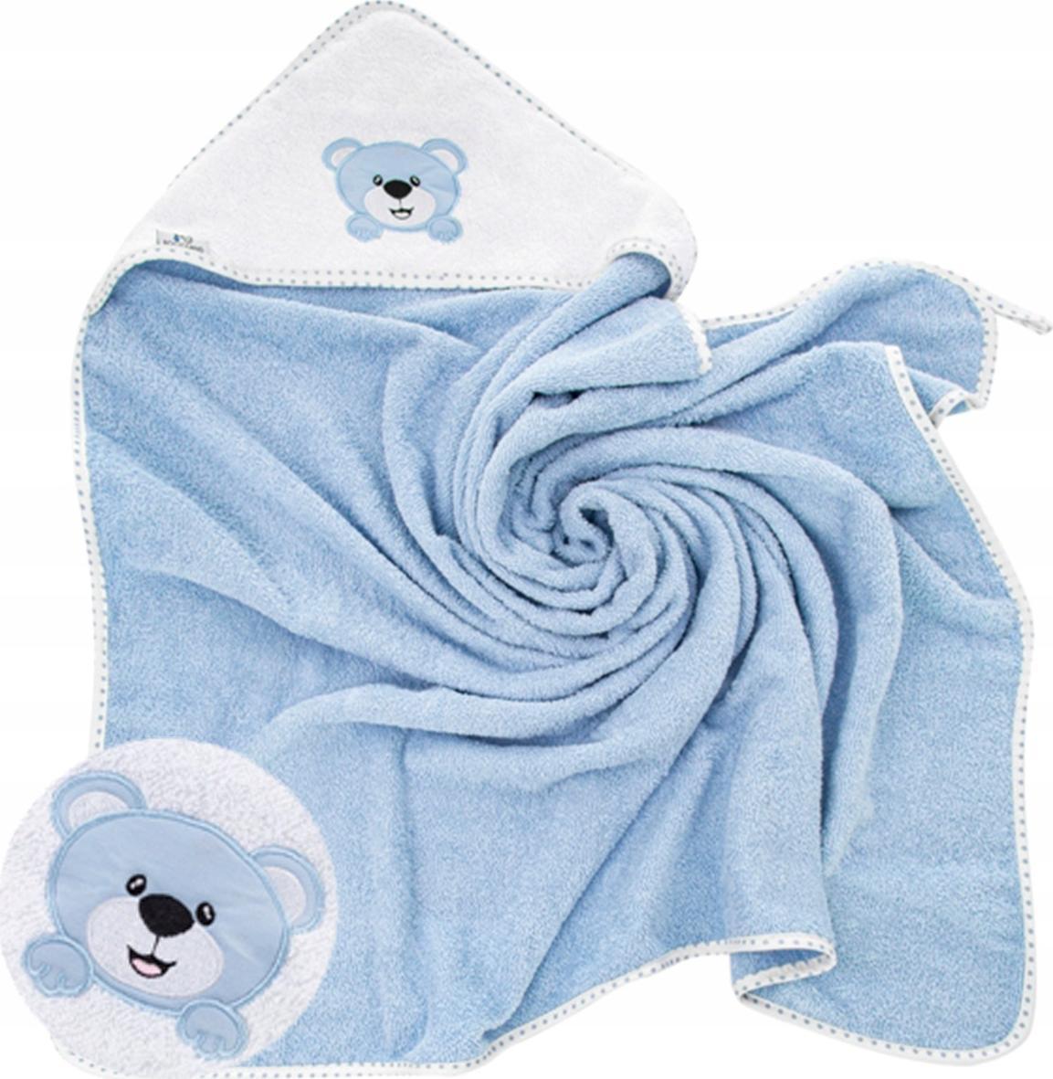 Bocioland BL Okrycie miś 80x80 niebieski