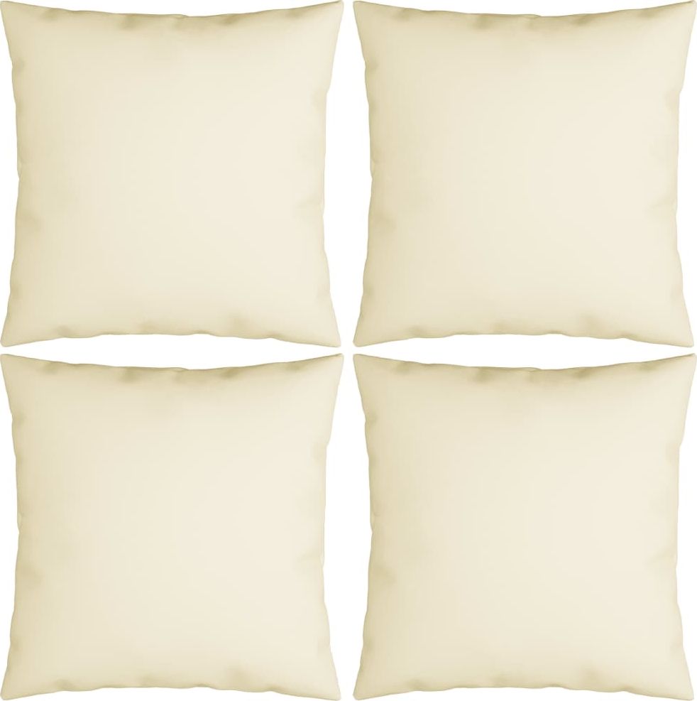 vidaXL Poduszki ozdobne, 4 szt., kremowe, 60x60 cm, tkanina