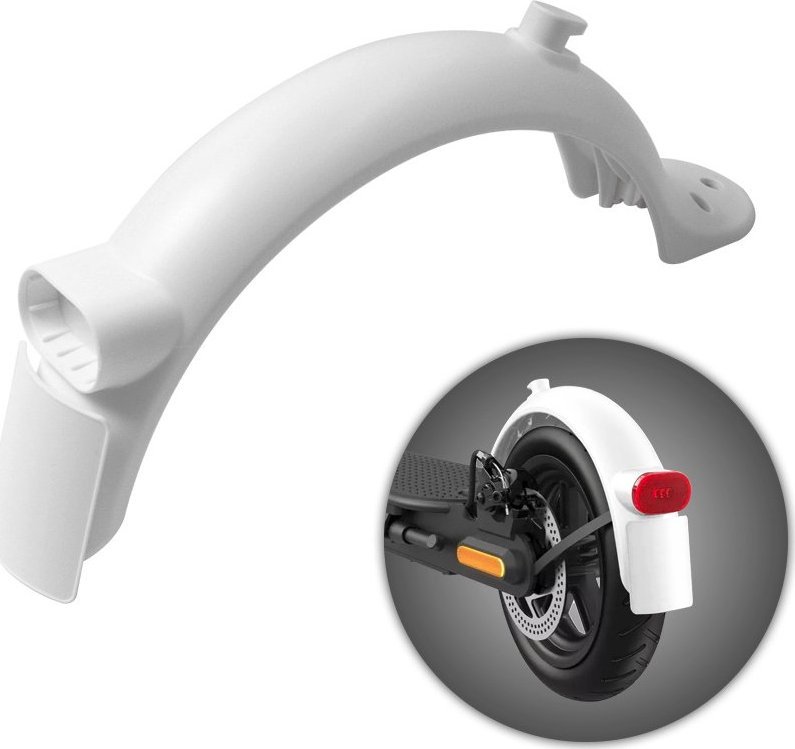 Hulajnoga elektryczna INOPARTS Biały tylny błotnik do Xiaomi PRO 2 / 1S / Essential / Mi3