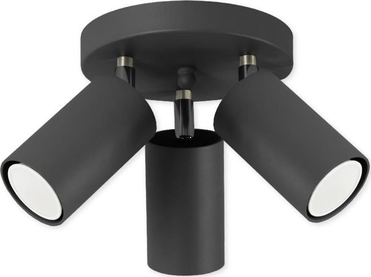 Lampa sufitowa Lumes Stylowy plafon metalowy E126-Rolas - czarny